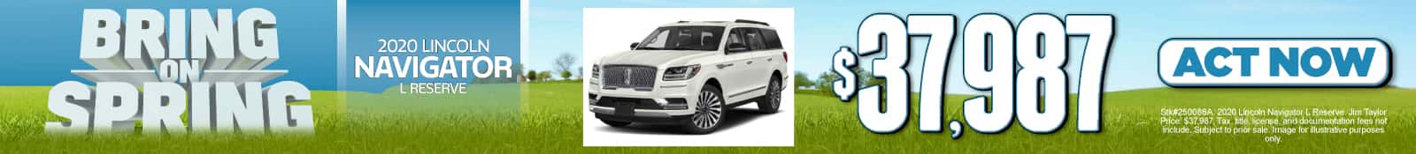 2020 Lincoln Navigator L Reserve $37,987
