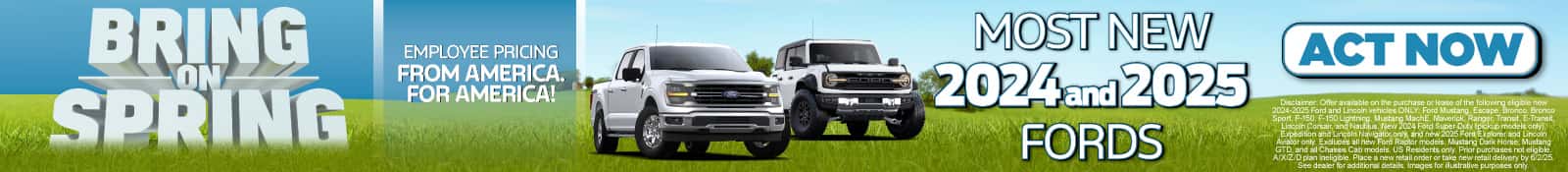 Employee pricing - From America, For America Most New 2024 and 2025 Fords