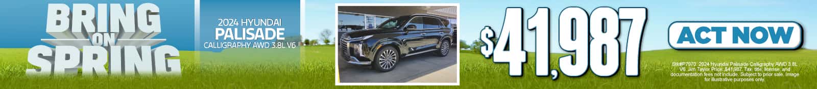 2024 Hyundai Palisade Calligraphy AWD 3.8L V6 $41,987