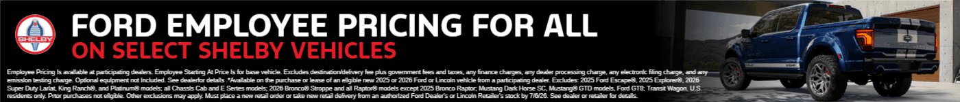 Shelby Employee Pricing For All 2026