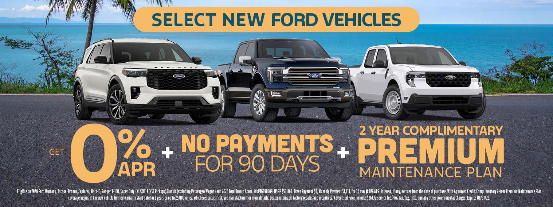 Select Ford Vehicles --August Homepage banner