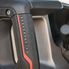 tactically located grab handles
