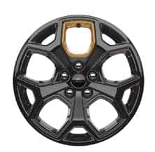 18 high gloss ebony black-painted aluminum with electric spice accents