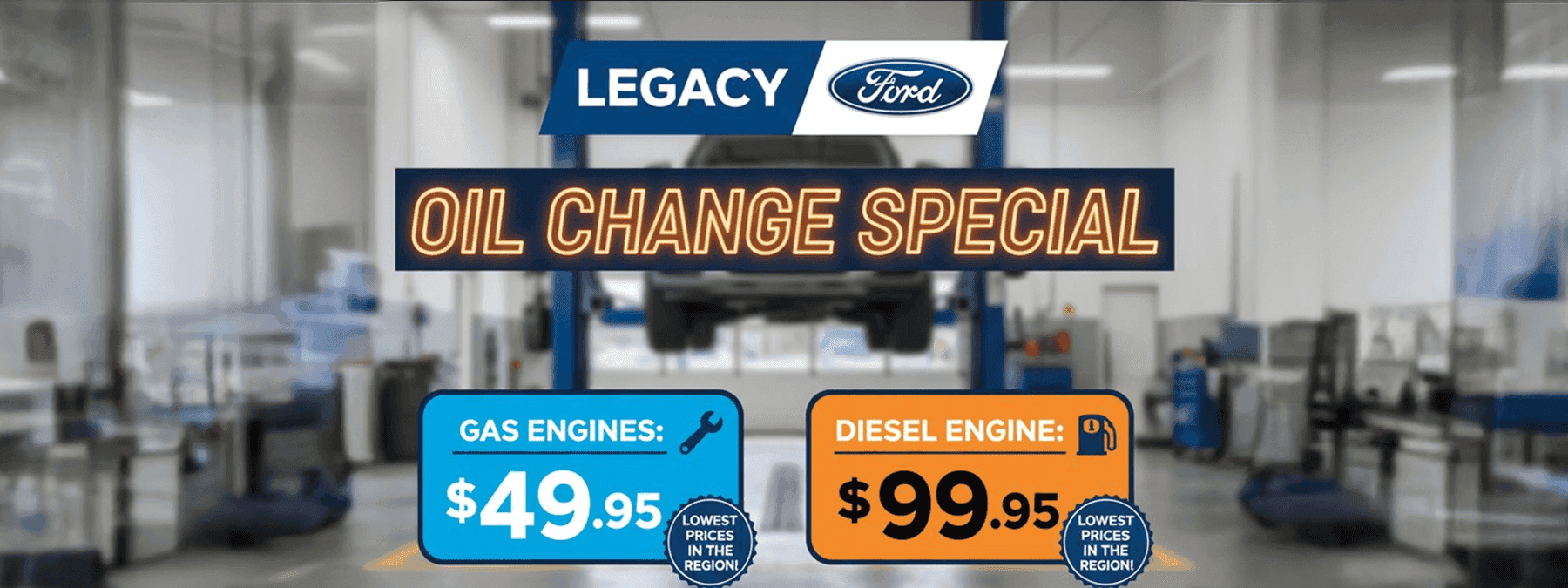 Oil Change Special Gas Engines $49.95 | Diesel Engine $99.95