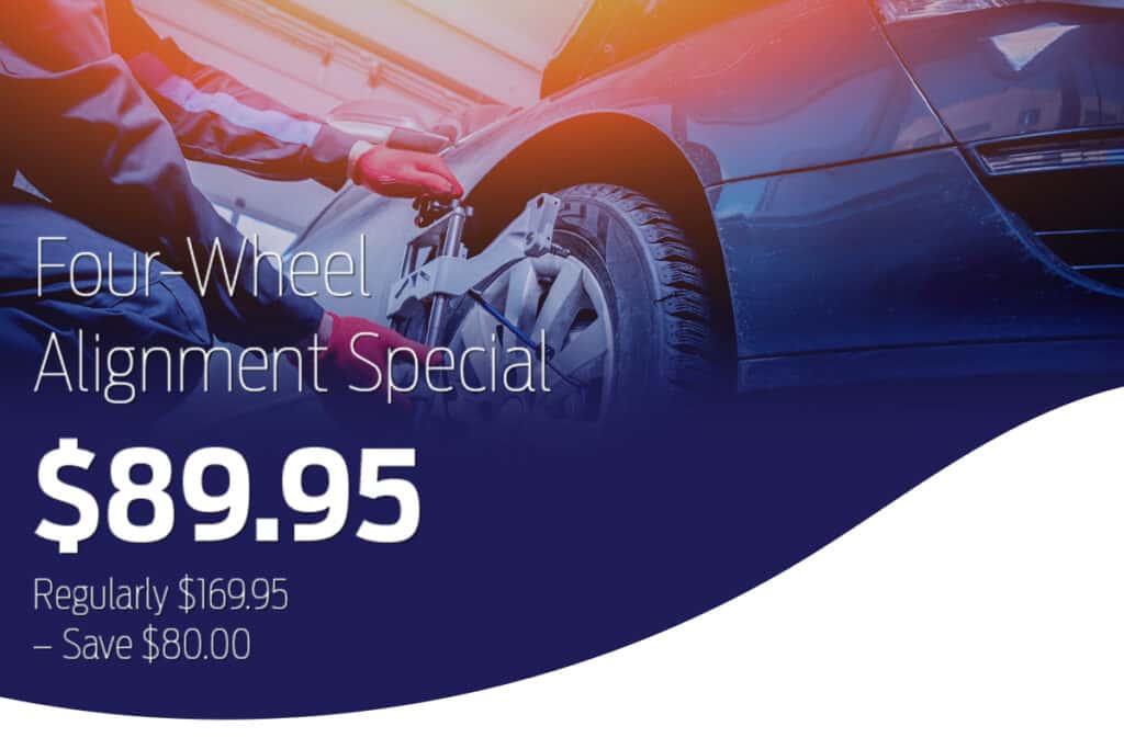 $89.95 Four-Wheel Alignment