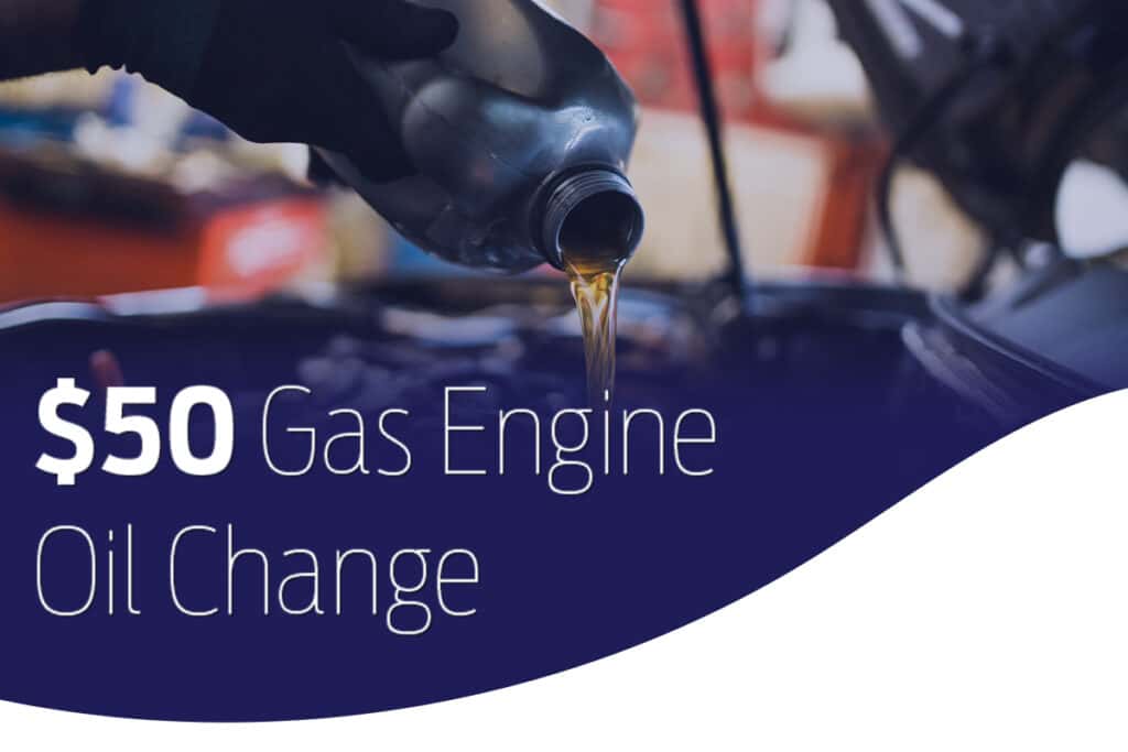 $50 Gas Engine Oil Change