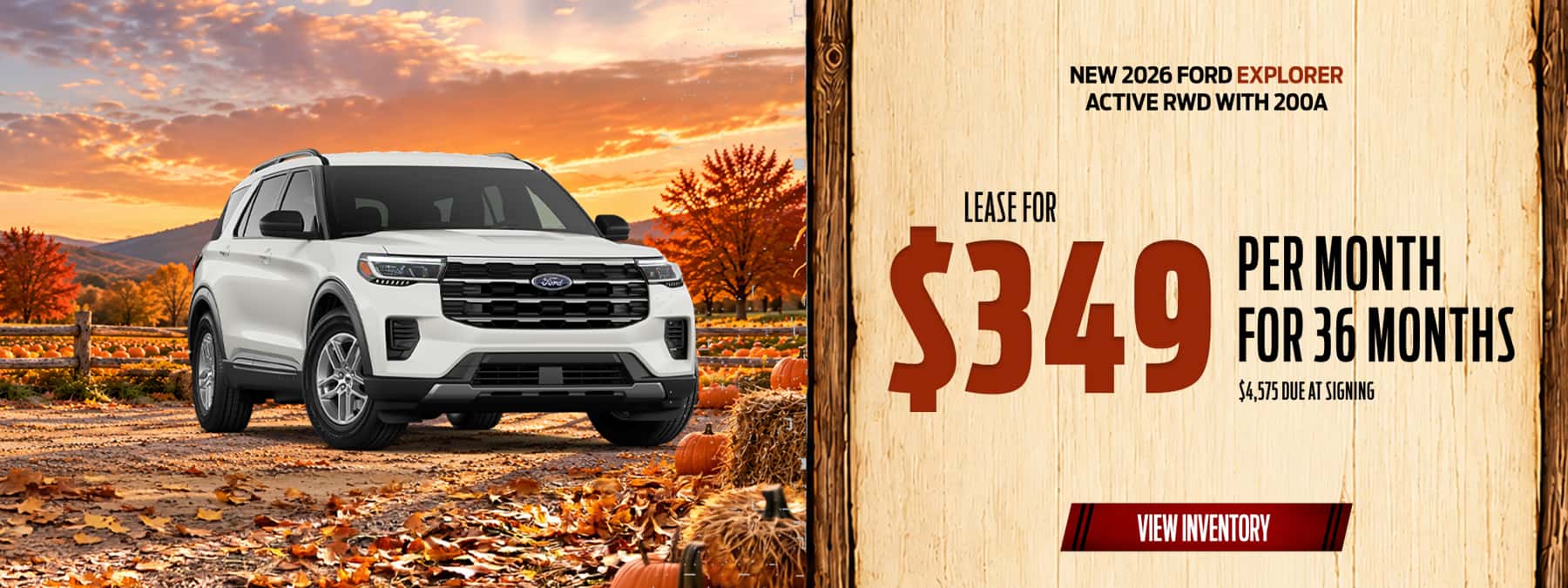 New 2026 Ford Explorer Active RWD