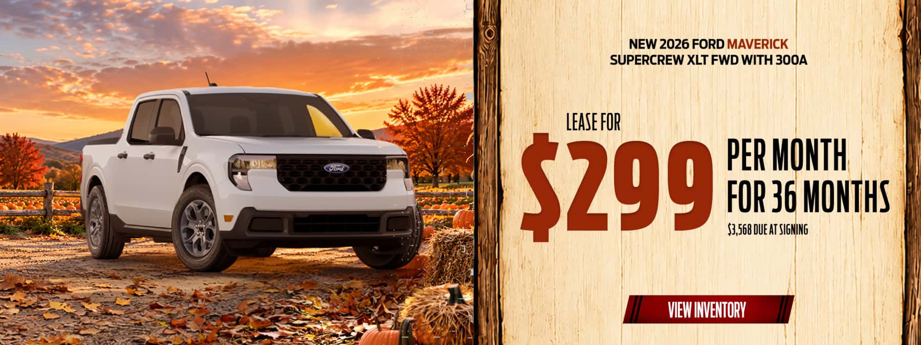 New 2026 Ford Maverick SuperCrew XLT FWD With 300A