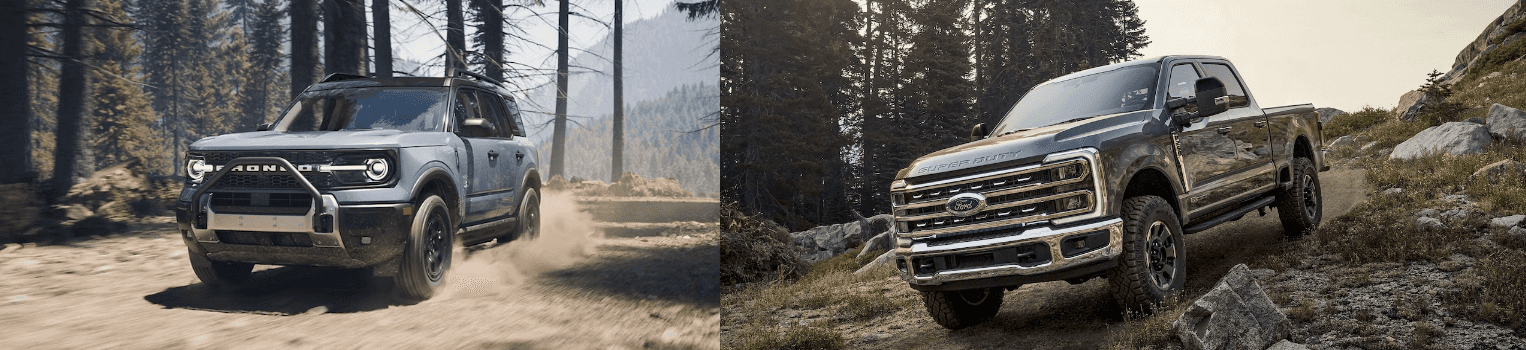Ford Bronco Sport and the Ford Super Duty Pickup Truck