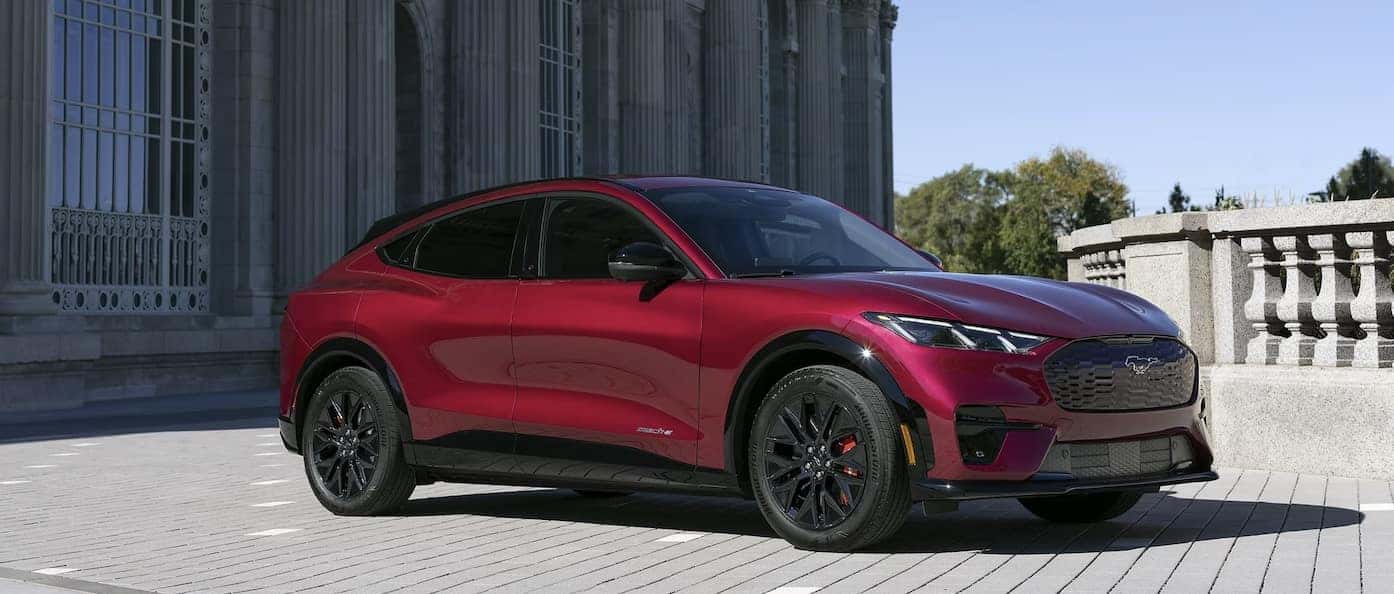 2025 ford mustang mach-e in red