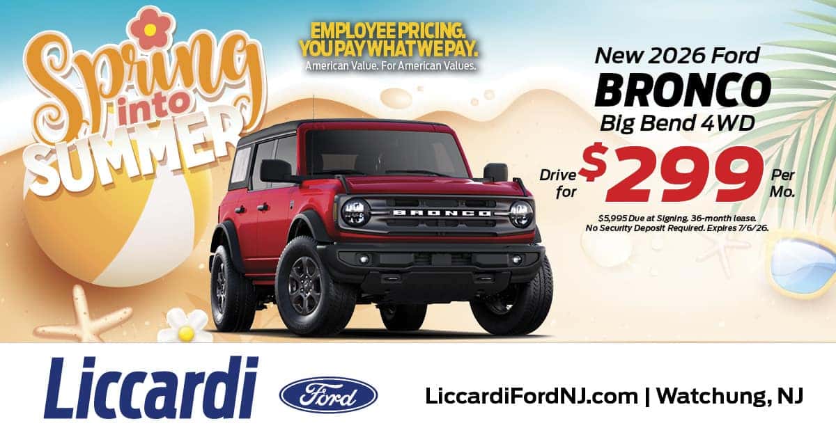Ford Bronco Lease Offers Available At Liccardi Ford