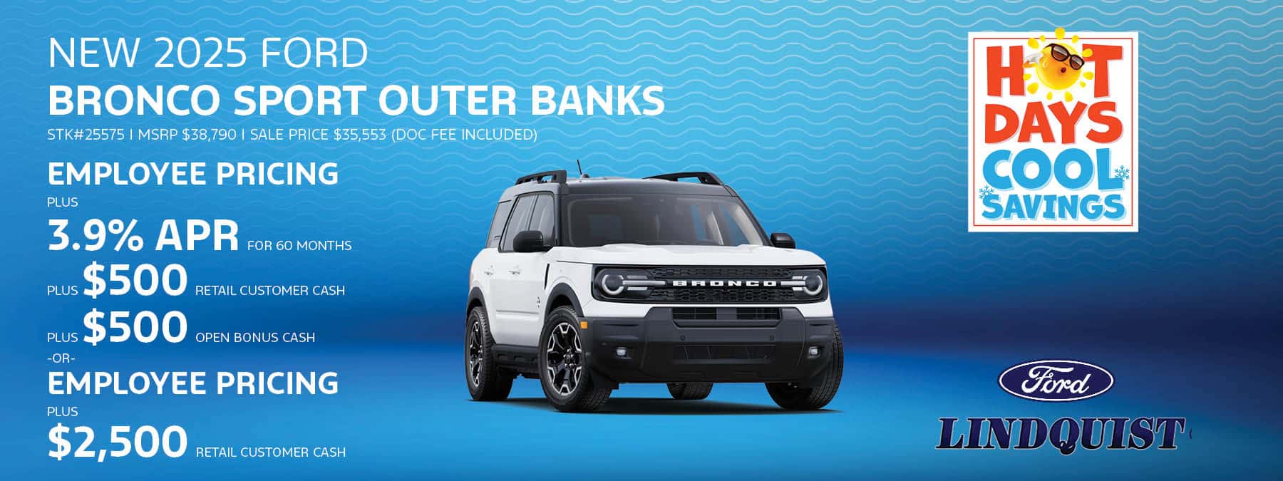 NEW 2025 FORD BRONCO SPORT OUTER BANKS