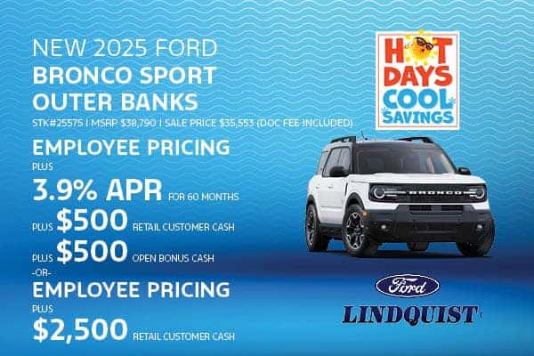 NEW 2025 FORD BRONCO SPORT OUTER BANKS