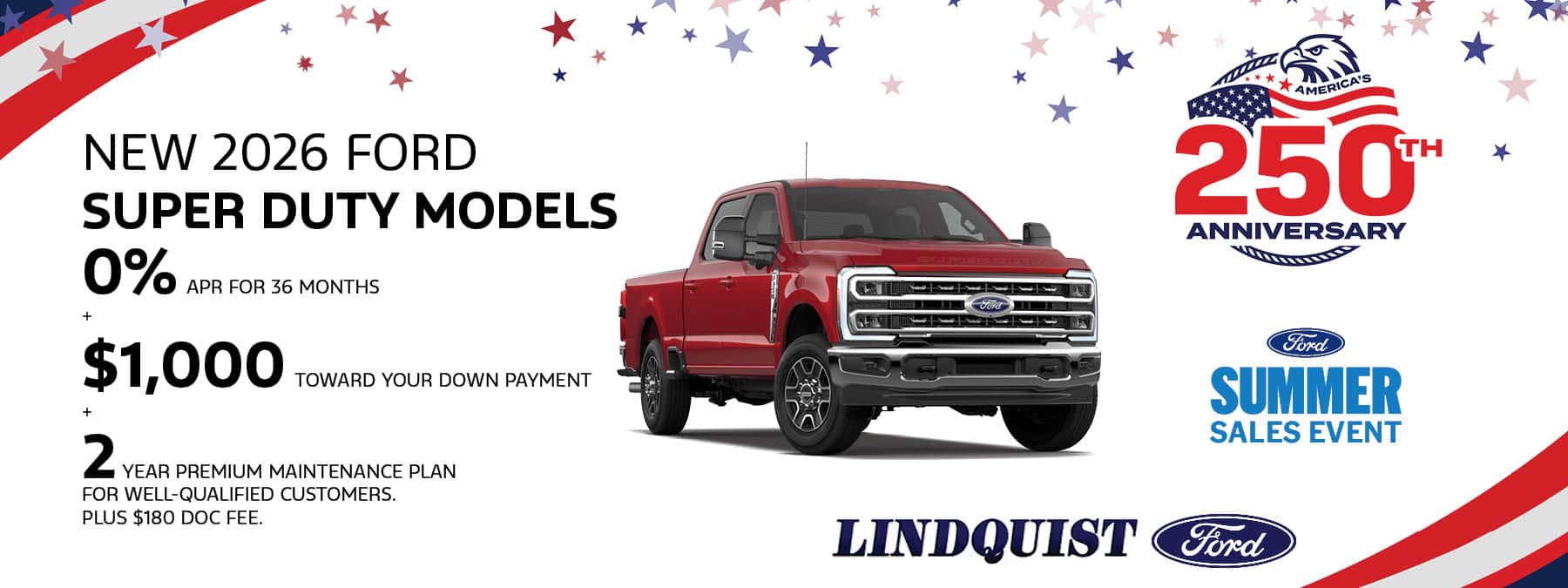 Get 0% APR Financing on New 2026 Ford Super Duty models