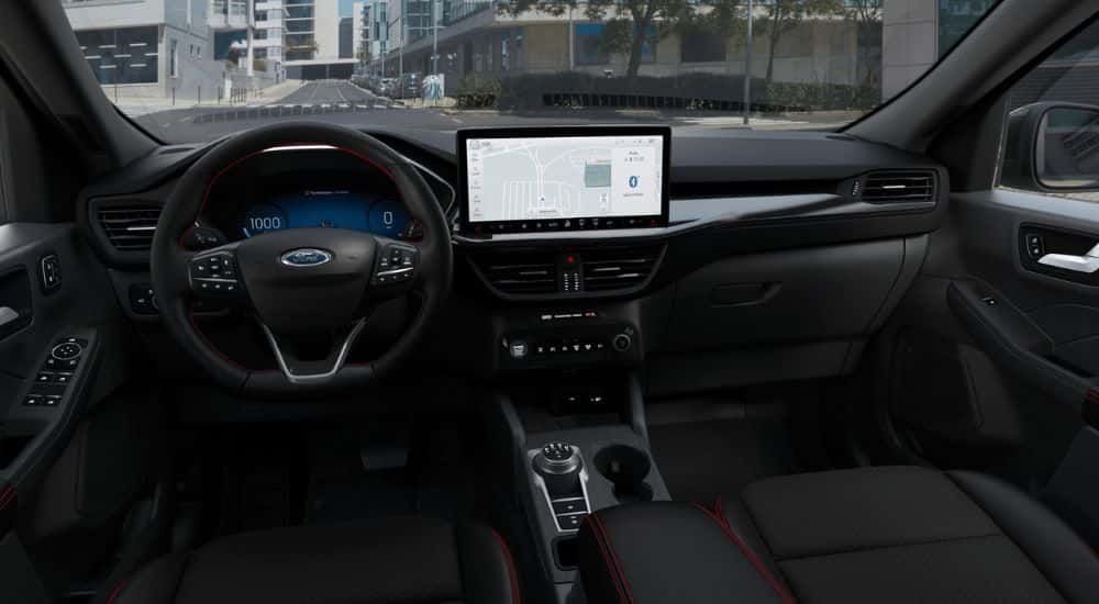 The front cabin of a 2025 Ford Escape ST-Line Elite.