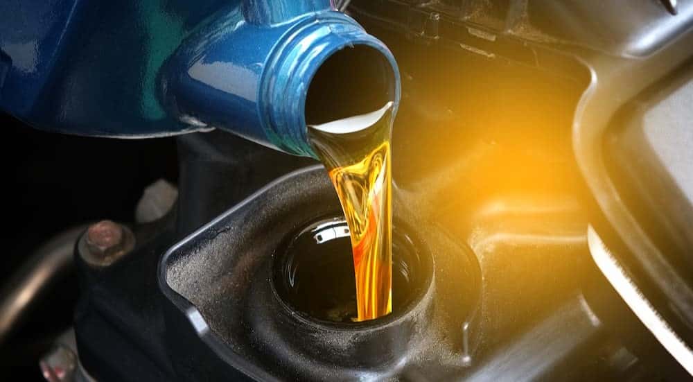 An oil change is shown.