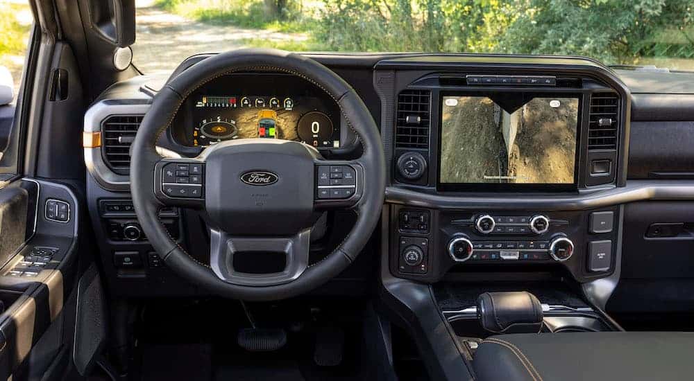 The dash of a 2025 Ford F-150 from the driver's seat.
