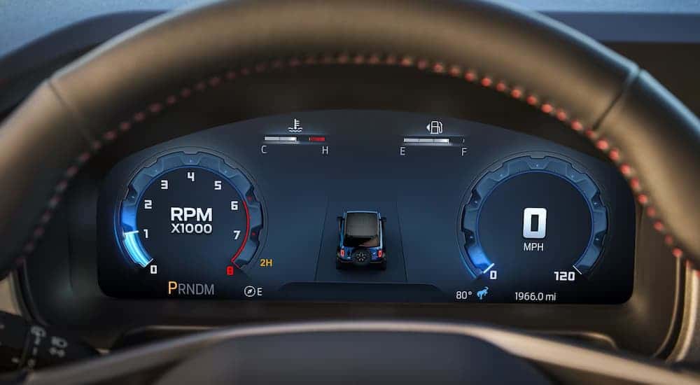 Digital gauge display on a 2025 Ford Bronco