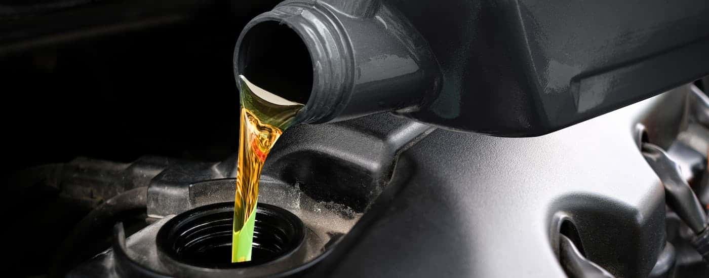 An oil change being performed near Grayson.