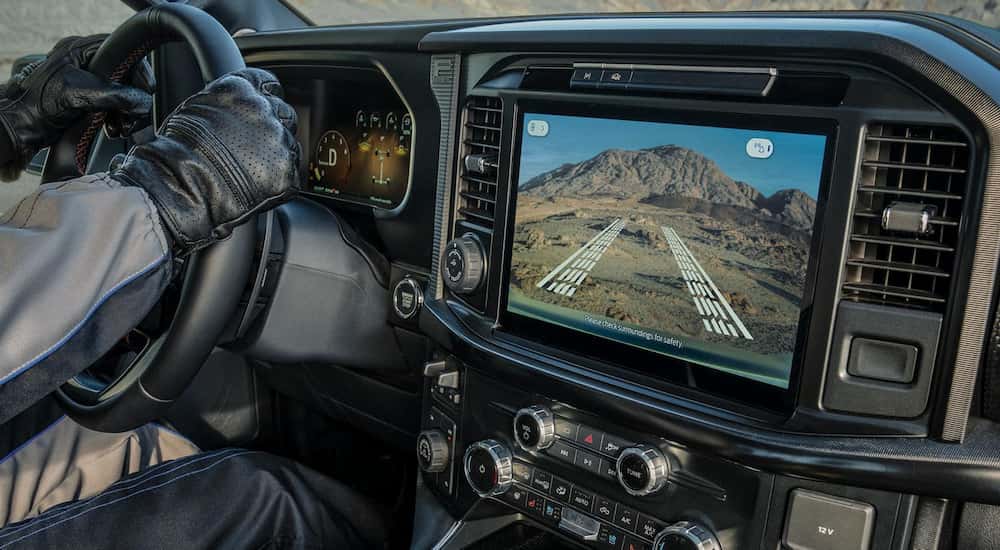 Infotainment system and digital gauge cluster on 2025 Ford F-150 STX.