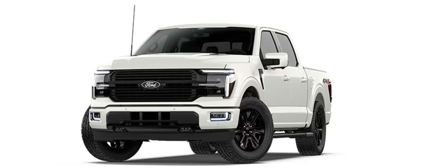 A white 2026 Ford F-150 angled left.