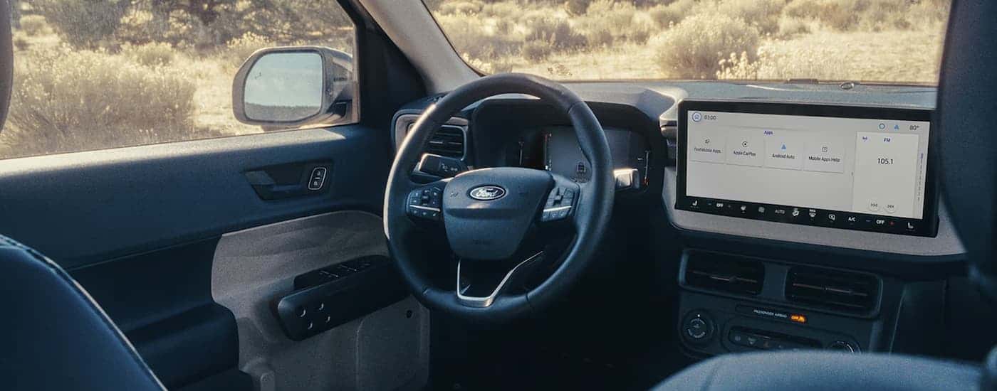 Infotainment and digital gauge cluster on a 2026 Ford Maverick