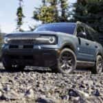 A gray 2026 Ford Bronco Sport parked off-road