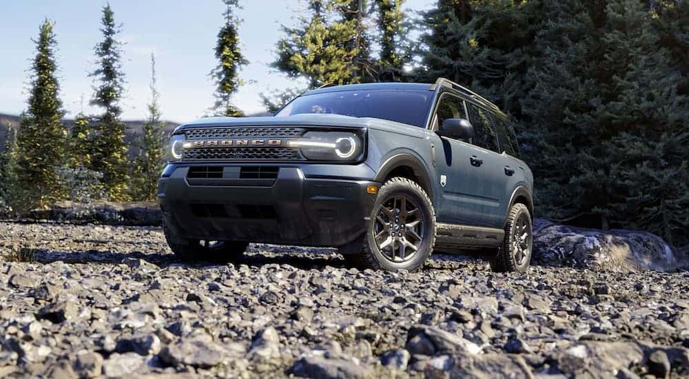 A gray 2026 Ford Bronco Sport parked off-road
