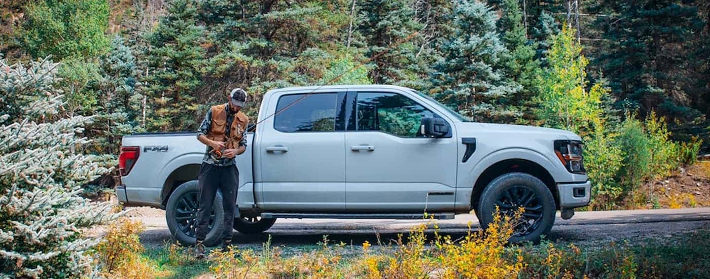 White 2026 Ford F-150 parked in a forest