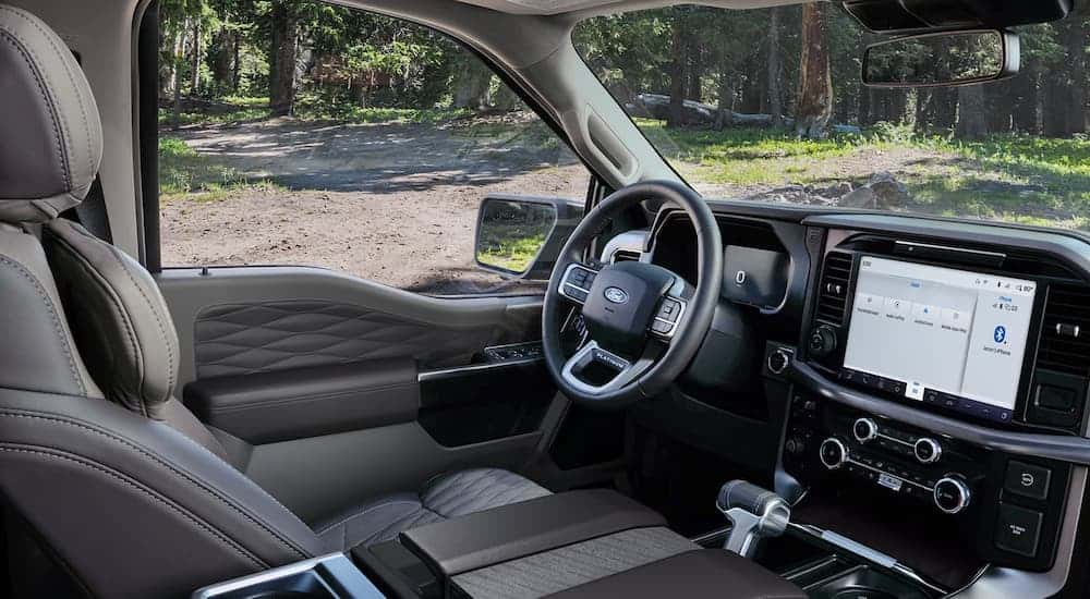 Infotainment and digital gauge cluster on a 2026 Ford F-150
