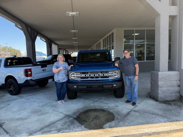 This is Mr Robert Clayton and his wife getting ready to head home in their 2 Door Bronco Bog Bend!!
