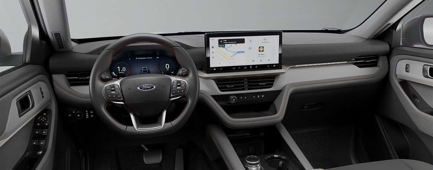 2026 Ford Explorer Active front interior with 13.2 inch center display