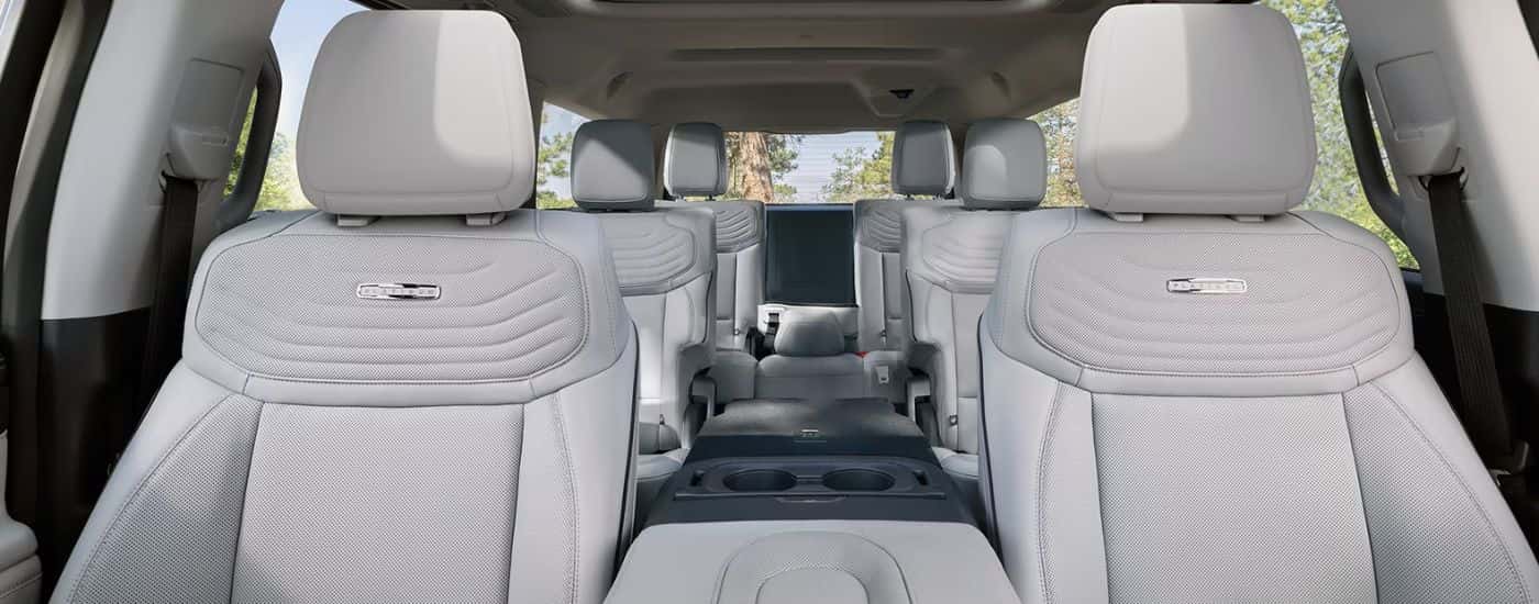 The white interior of a 2026 Ford Expedition.
