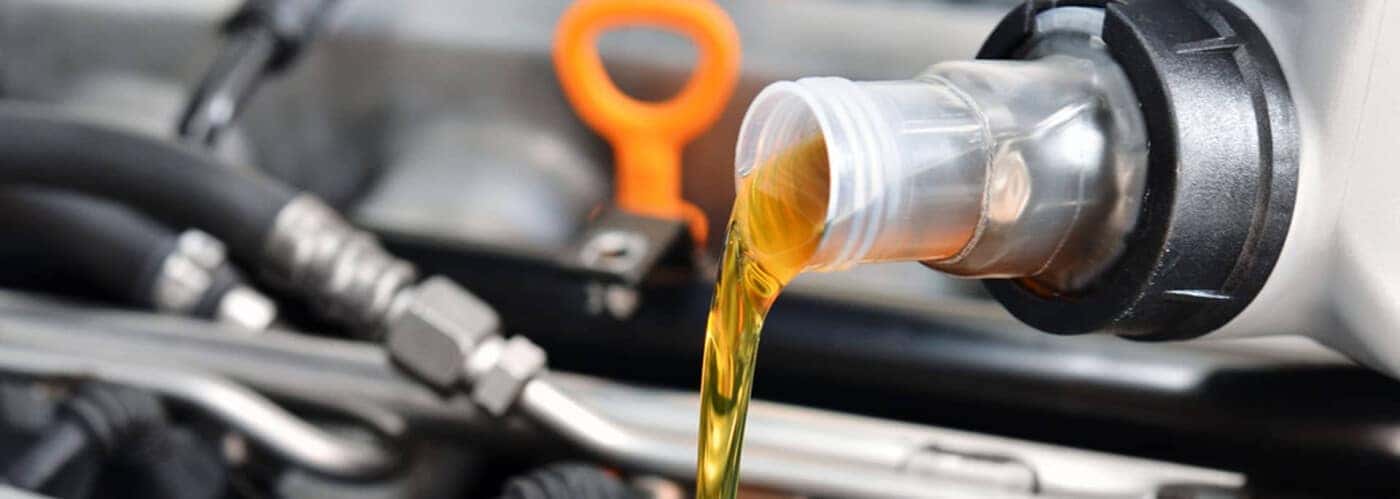 Putting oil into engine