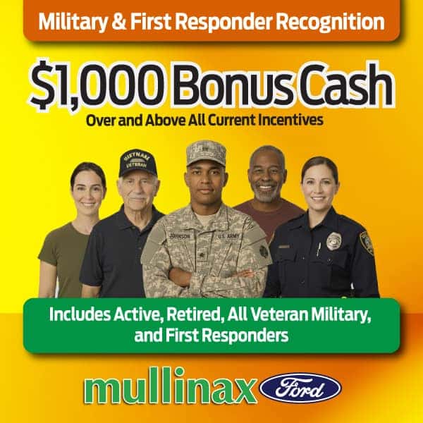 Military & First Responder Recognition | $1,000 Bonus Cash