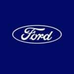 ford logo on blue background