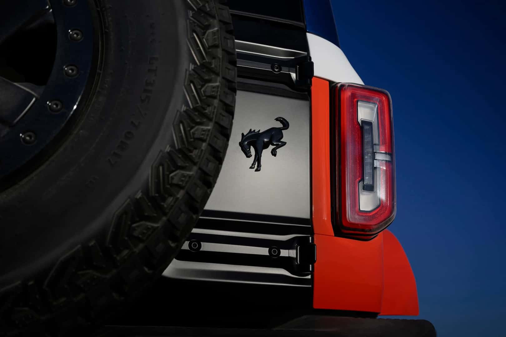2025 bronco stroppe special edition with bronco logo on back of vehicle