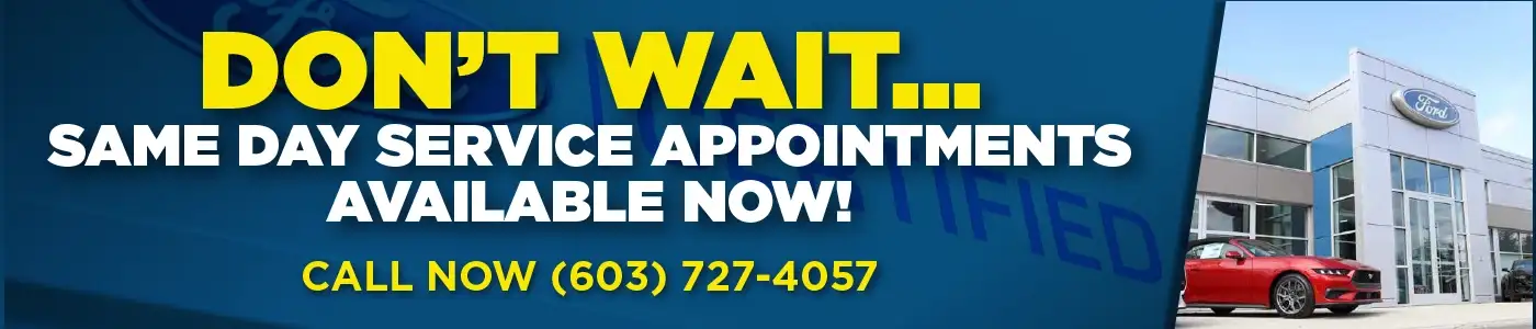 Same Day Service Appointments Are Available!