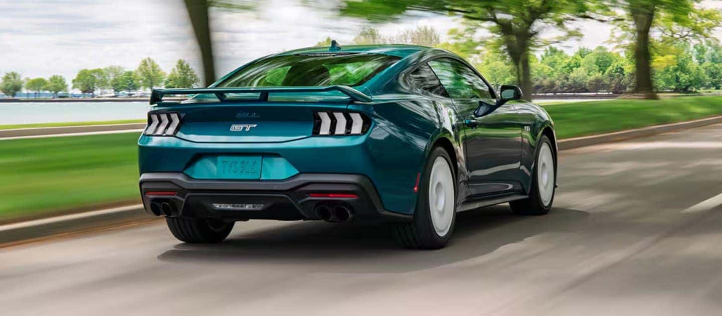 2026 blue ford mustang exterior rear