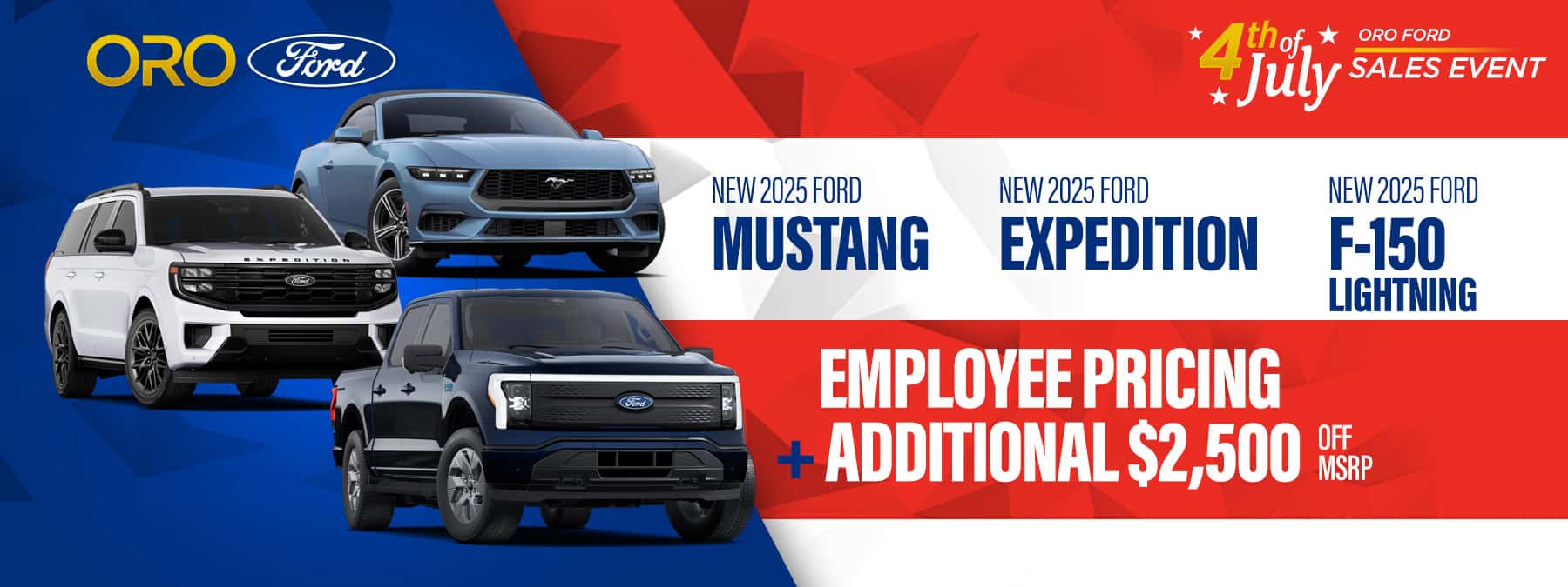 Employee Pricing Mustang Expedition Lightning