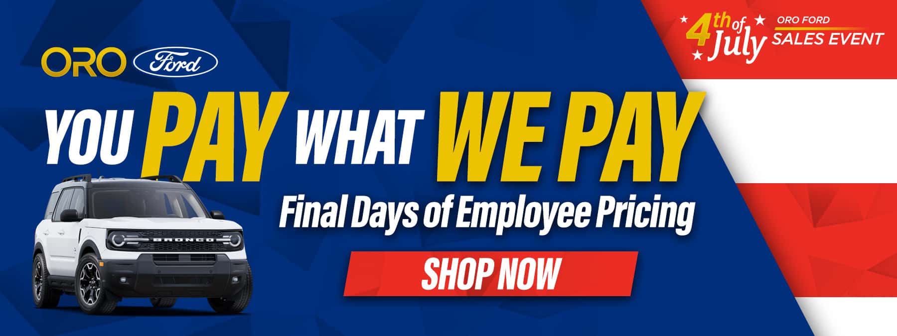 Employee Pricing Ending