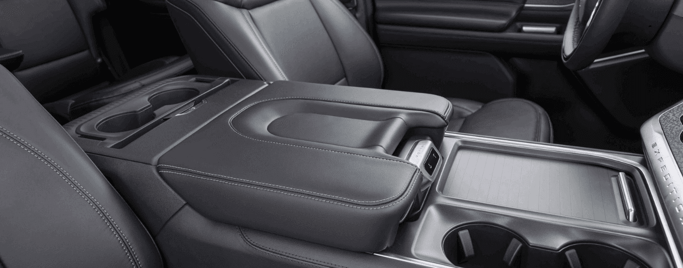 Center console in a 2025 Ford Expedition.