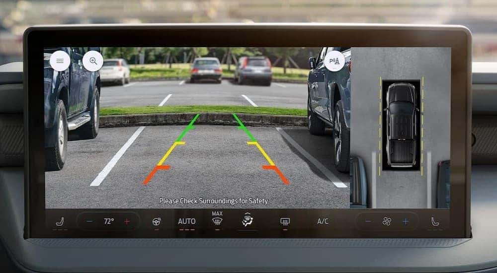 Infotainment screen in a 2025 Ford Maverick.
