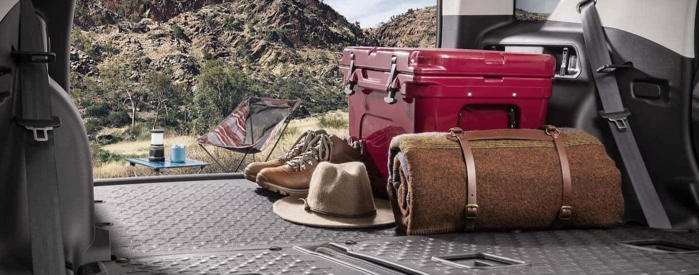 The rear cargo area in a 2024 Ford Bronco Sport.
