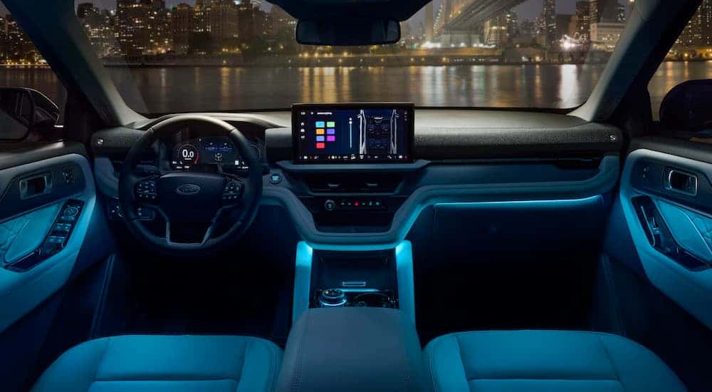 The interior of a 2025 Ford Explorer in Saint Johns.