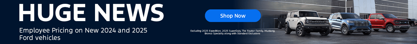Employee Pricing on New 2024 and 2025 Ford vehicles