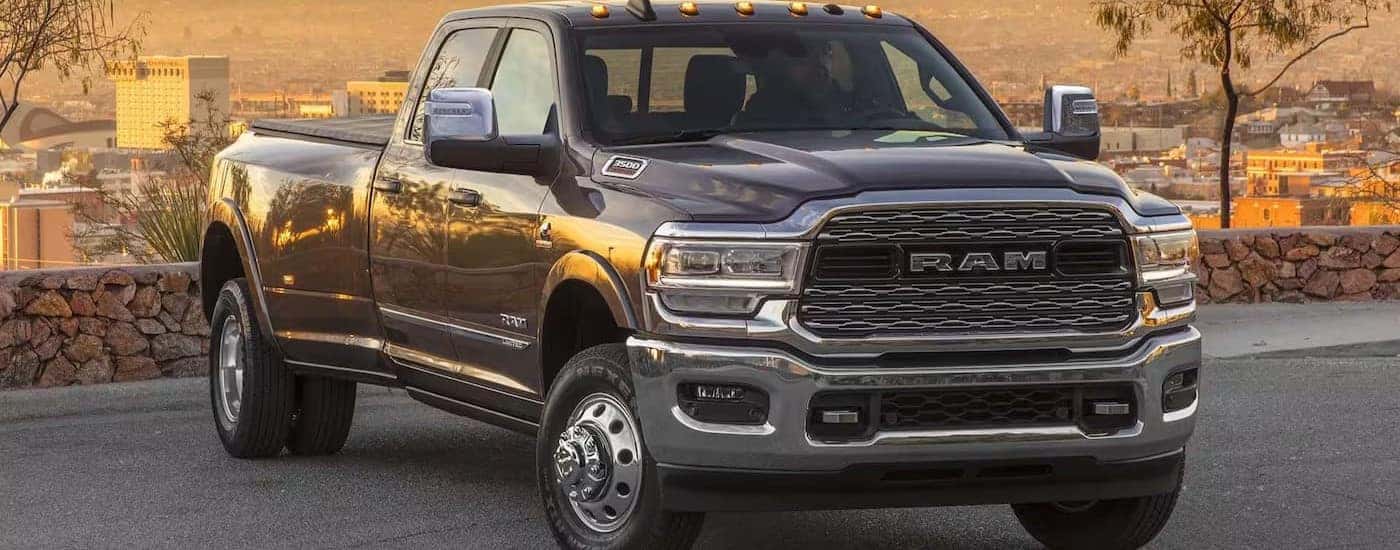 Grey 2024 Ram 3500 parked at an angle