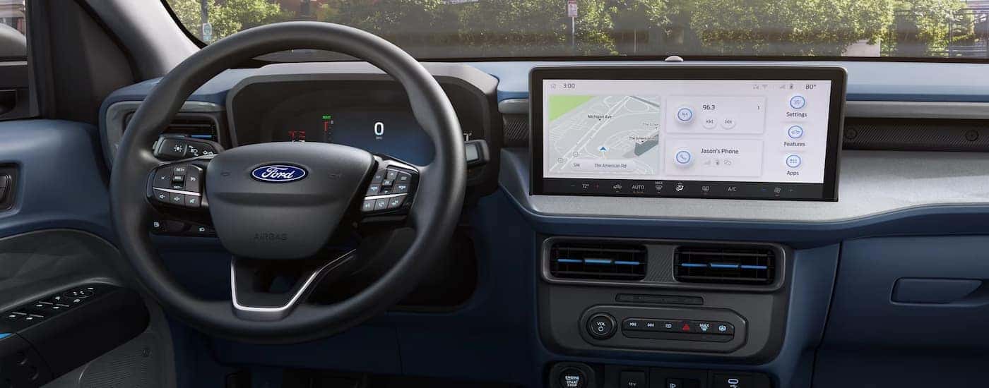Infotainment and digital gauge cluster on a 2025 Ford Maverick for Sale