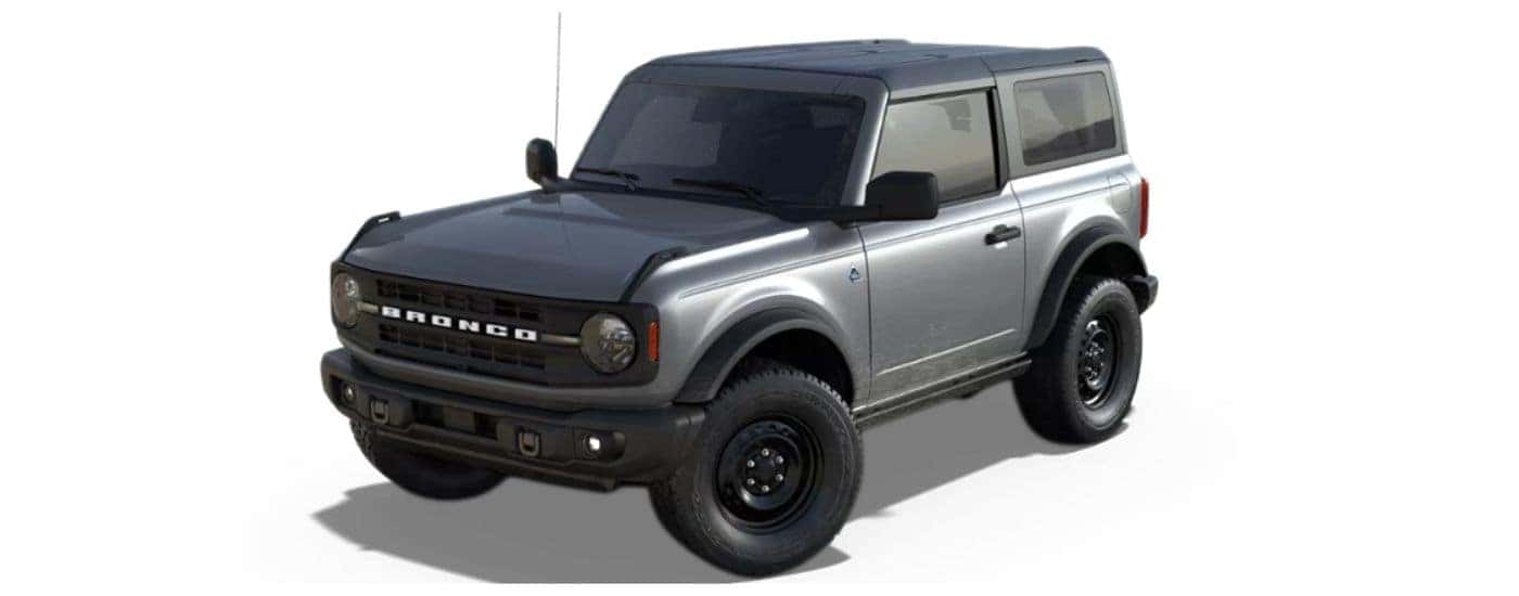 A grey 2022 Ford Bronco Black Diamond angled left.