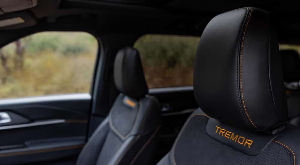 Black interior with Tremor badges.